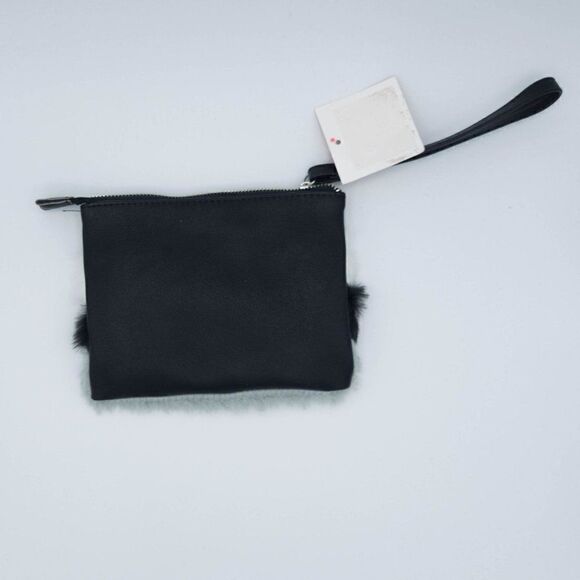 Betsey Johnson Faux Fur Sunglasses Case (grey/white/black) NWOT - Picture 2 of 3